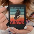 カラス ライフ・イズ・ベター バード鳥類学 カラス コーヒーマグ 面白い贈り物