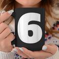 タイポグラフィ 太字表示 6番 数字 6 コーヒーマグ 面白い贈り物
