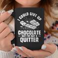 チョコレートはあきらめることができたけど禁煙者じゃない コーヒーマグ 面白い贈り物