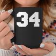 ナンバー34 スポーツジャージプレーヤー 34 ファン フロントプリント ヴァーシティ コーヒーマグ 面白い贈り物