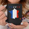 フランスの地図の中のフランス国旗tシャツ コーヒーマグ 面白い贈り物