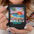 ホノルル ハワイ ハワイアン 波 ビーチ 夏 サーフィン レトロ コーヒーマグ 面白い贈り物