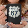 レトロ ルート 67 ハイウェイ サイン ヴィンテージ ロード ノスタルジア コーヒーマグ 面白い贈り物