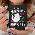 ロッククライミングホールズ クライマー キュート I Love ボルダリングと猫 コーヒーマグ 面白い贈り物