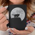 月と猫のシルエット ソマリ猫 コーヒーマグ 面白い贈り物