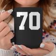 番号70 背面 スポーツチームジャージ番号 コーヒーマグ 面白い贈り物