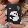 疲れきったバドミントンパンダ 面白いかわいいシャトルコック動物 コーヒーマグ 面白い贈り物