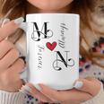 M & N カップル イニシャル 結婚式 記念日 新築祝い コーヒーマグ 面白い贈り物