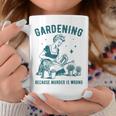 Une Rétro Jardinant Est Drôle Parce Que Le Meurtre Est Une Erreur Tasse Cadeaux drôles