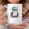 ちょっと可愛い赤ちゃんペンギンの鳥とハートのペンギン。 コーヒーマグ 面白い贈り物