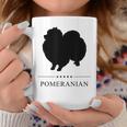 ポメラニアンブラックシルエット コーヒーマグ 面白い贈り物