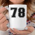 番号 78 ブラック スポーツファン ジャージ ナンバー コーヒーマグ 面白い贈り物