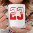 白赤番号 23 スポーツチーム コーヒーマグ 面白い贈り物