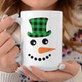 雪だるま 顔 にんじん鼻 クリスマス 冬 格子柄 サンタハット コーヒーマグ 面白い贈り物
