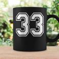 33番のスポーツスタイル。ホワイト。 コーヒーマグ ギフトのアイデア