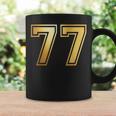 77 ナンバーセブンティセブンチーム スポーツ グラフィック 代表チームマッチング コーヒーマグ ギフトのアイデア