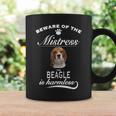 Beagle Beware Of The Mistress Beagle コーヒーマグ ギフトのアイデア