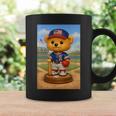 Cool Teddy Bear Baseball Player Illustration Graphic s コーヒーマグ ギフトのアイデア