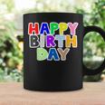 Happy Birthday（ハッピーバースデー）カラフルポップ【お誕生日 プリント】サプライズ 文字 イベントデザイン コーヒーマグ ギフトのアイデア