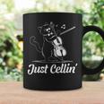 Just Cellin チェロ奏者 猫の音楽家 チェロを演奏 チェロ奏者 コーヒーマグ ギフトのアイデア