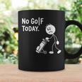 No Golf Todayadtick Man ユーモア ゴルフカートを押す コーヒーマグ ギフトのアイデア
