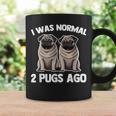 I Was Normal 2 Pugs Ago 面白い犬のパグオーナーパグ愛好家パグ コーヒーマグ ギフトのアイデア