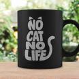 「No Cat No Life」 猫 シルエット コーヒーマグ ギフトのアイデア