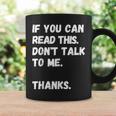 これを読めたら私に話しかけないでください-面白い人が嫌い コーヒーマグ ギフトのアイデア