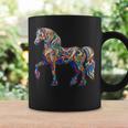 カラフルな抽象的な馬 コーヒーマグ ギフトのアイデア