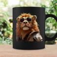 サングラスをかけたライオン 動物大好きライオン かわいいライオン コーヒーマグ ギフトのアイデア