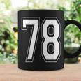ナンバー78 バーシティスタイル ボールド スポーツ 誕生日 ジャージ コーヒーマグ ギフトのアイデア