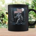 ビッグフット サスカッチ アメリカ国旗 愛国的 7月4日 アメリカ コーヒーマグ ギフトのアイデア