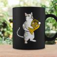 フレンチホルン音楽家オーケストラ音楽を奏でるクールな猫 コーヒーマグ ギフトのアイデア