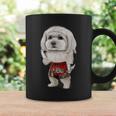 ムエタイキックボクシングチャンピオンとしてのマルチーズドッグ コーヒーマグ ギフトのアイデア