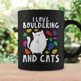 ロッククライミングホールズ クライマー キュート I Love ボルダリングと猫 コーヒーマグ ギフトのアイデア