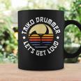 太鼓みつどもえレトロな夕焼け練習用太鼓愛好家へのプレゼント Taiko コーヒーマグ ギフトのアイデア