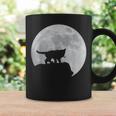 月と猫のシルエット ソマリ猫 コーヒーマグ ギフトのアイデア