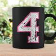 番号 4 ピンクのお気に入りの番号 コーヒーマグ ギフトのアイデア