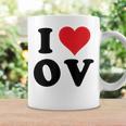 I Heart Ov Initials I Love OV First And Last Name O コーヒーマグ ギフトのアイデア