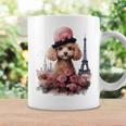 かわいい フランス パリ エッフェル塔 トイプードル パリジャンプードル 長袖tシャツ コーヒーマグ ギフトのアイデア