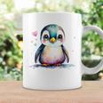 ちょっと可愛い赤ちゃんペンギンの鳥とハートのペンギン。 コーヒーマグ ギフトのアイデア