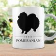 ポメラニアンブラックシルエット コーヒーマグ ギフトのアイデア