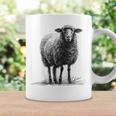 羊 アニマルプリント 動物園 ドローイング アート 絵画 羊 コーヒーマグ ギフトのアイデア