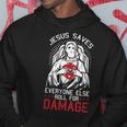 Jesusaves Everyone Else Roll For Damage Jeu De Rpg De Noël Sweat à capuche Cadeaux drôles