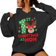 First Christmas As Mom Matching Family 1St Christmas Family Women Hoodie