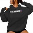 Philippines Flag Heart Pride Philippines Kid レディースパーカー