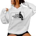 【バックプリント・背中側】ザ・ホース・フェイス The Horse Face 午年 馬 2026 パロディ 長袖tシャツ レディースパーカー