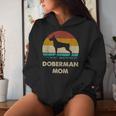 Doberman Mom Dobie Dog Lovers Retro Dobie Mom Women Hoodie Gifts for Her