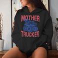 Mother Trucker Mom Of Boys Monster Truck Mom Mama Racing Women Hoodie Gifts for Her