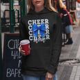 Cheer Mom Blue Bow Cheerleader Competition Game Day Women Hoodie Personalized Gifts